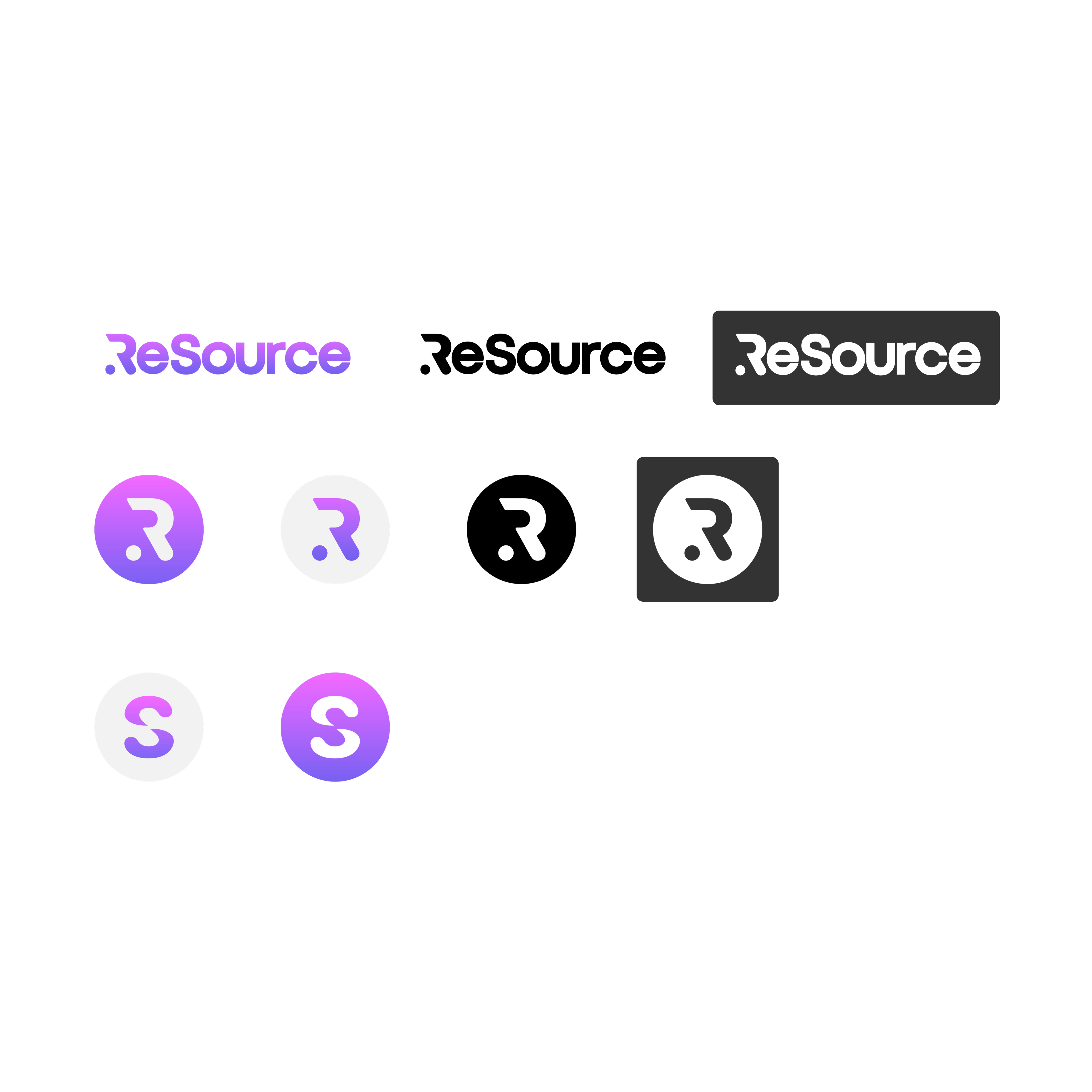 ReSource network logos and tokens