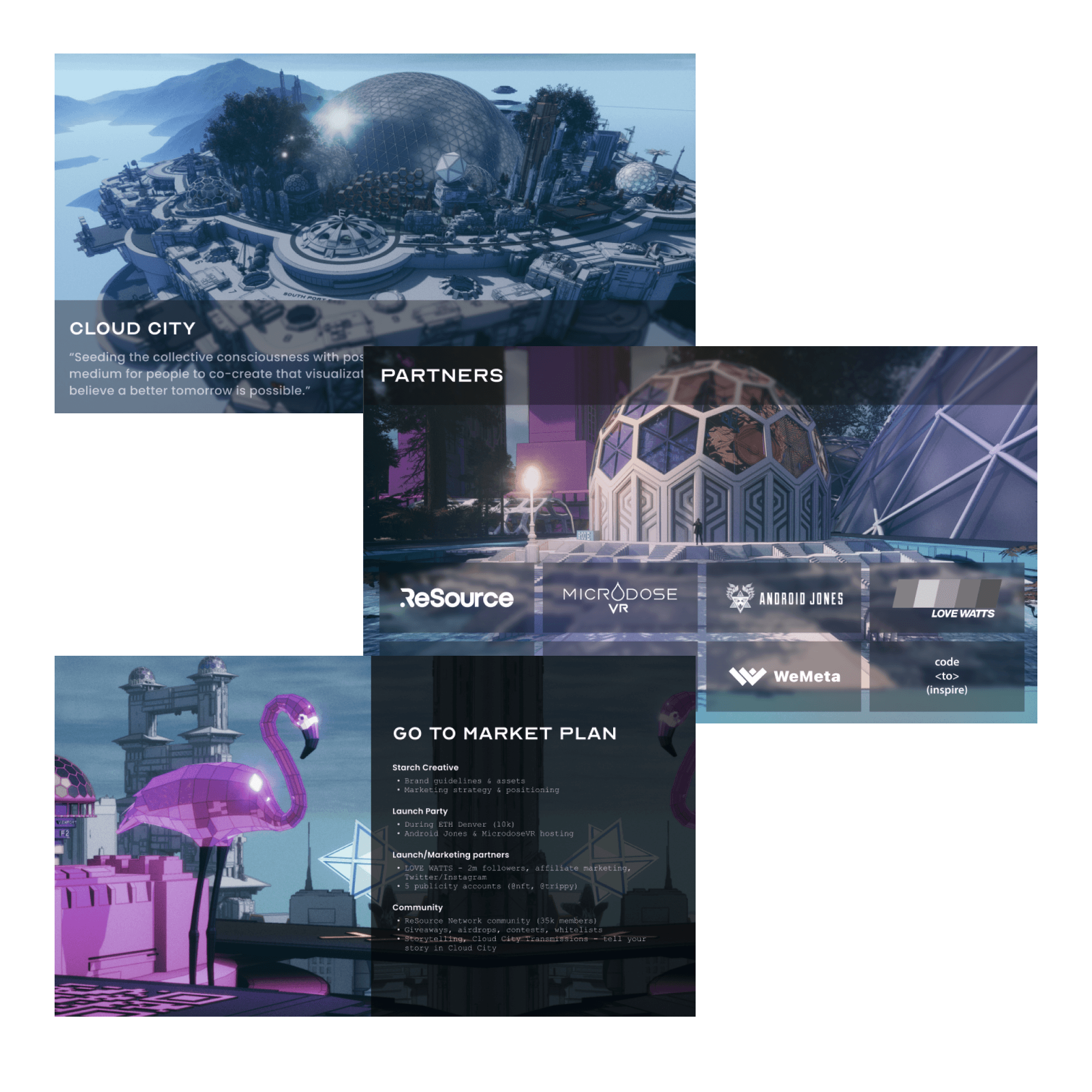 resource cloud city nft pitch deck design